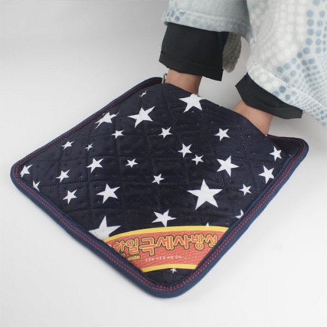 극세사 한일전기 발 온열방석 발찜질기 학교용 사무실용, 1개