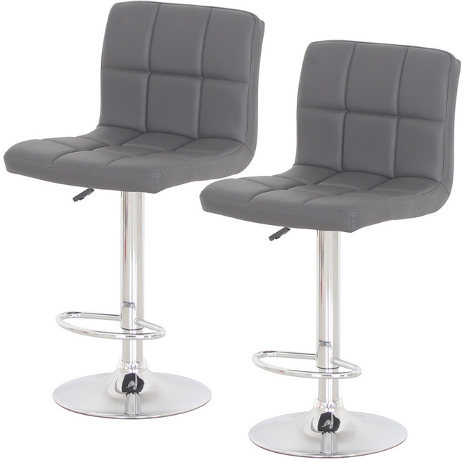 더블쿠션 홈바의자 아일랜드식탁의자, 그레이, 2개