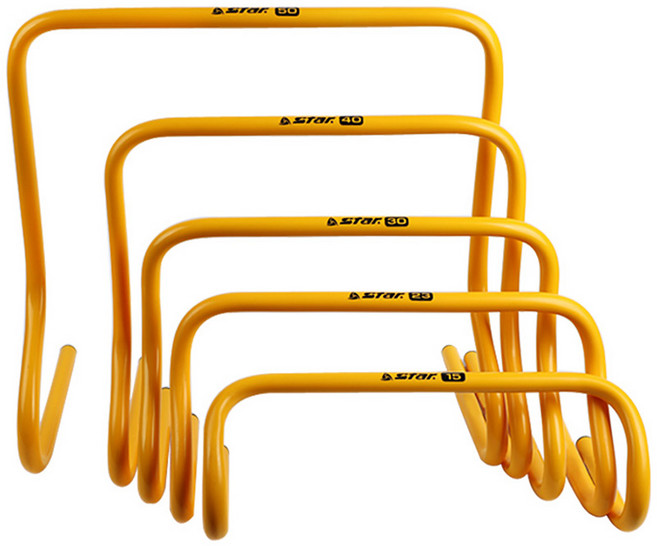 스타 육상 체육 달리기 훈련 미니 허들 SA512 15cm, 노랑