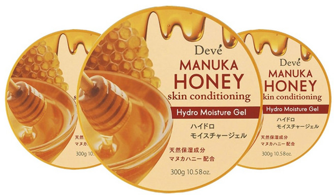 쿠마노 디브 마누카 허니 스킨 컨디셔닝 하이드로 모이스처 젤, 300g, 3개