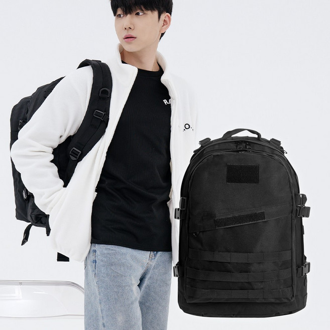 대용량 검정 군대 군인 전술 군용 가방 백팩 40L