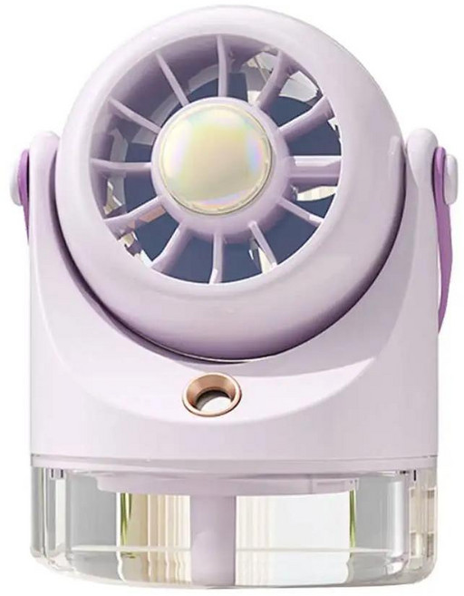 공기 냉각기 습도 스프레이 팬 휴대용 미니 테이블 냉각 선 부채 데스크탑, 2. Purple, 1개