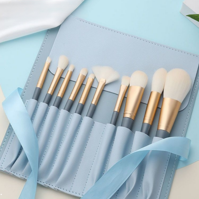 10종 메이크업 브러쉬 화장 풀세트 파운데이션 아이섀도 블러셔 브러쉬 입문용, 1개, 세트