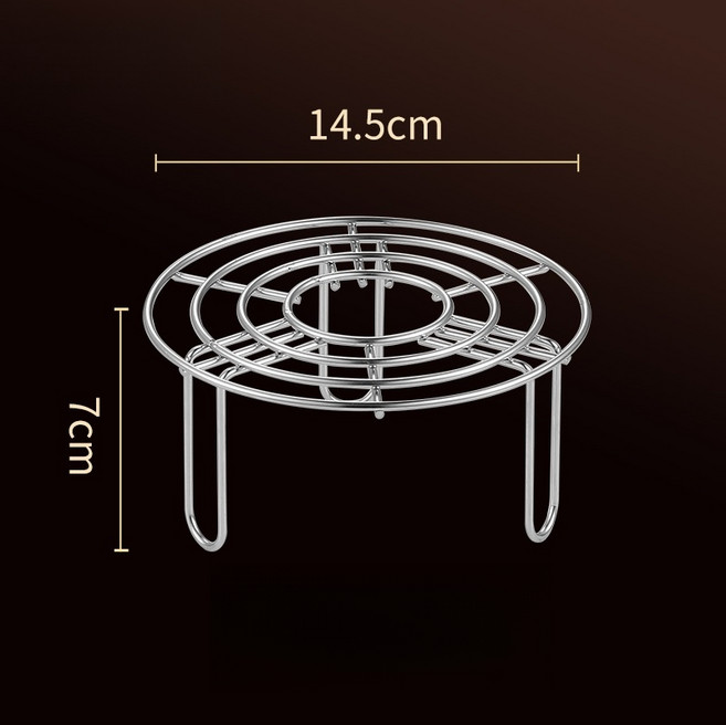 스탠 찜판 삼발이 스테인리스 찜 받침대 트레이 오븐, 지름 14.5cm 높이 7cm(4코일), 1개