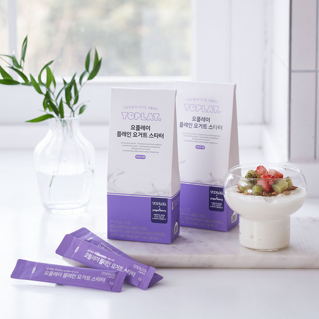 휴럼 요플레이 플레인 요거트 스타터 파우더, 1박스, 20g