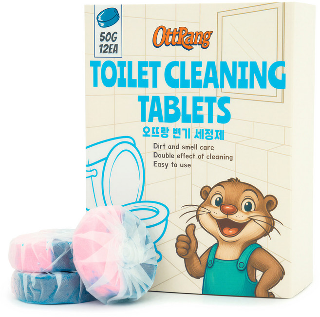 오뜨랑 변기 세정 클리너, 12개, 50g