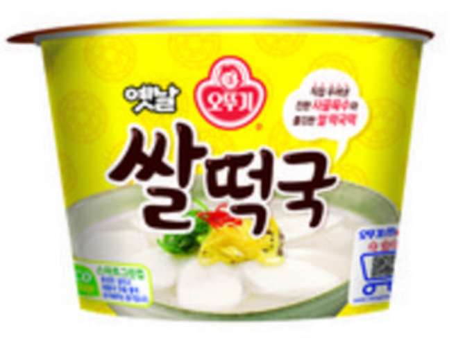 오뚜기 옛날 쌀떡국 용기, 166.6g, 80개