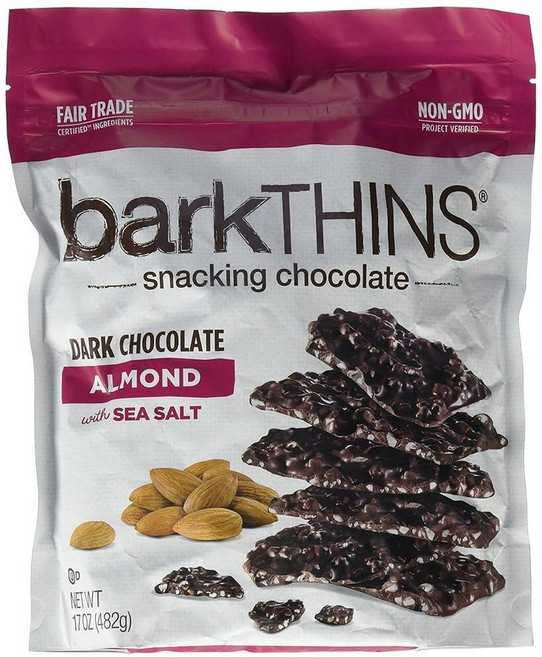 Bark Thins 스낵 다크 초콜릿 아몬드 바다 소금 502.8ml17온스 1팩