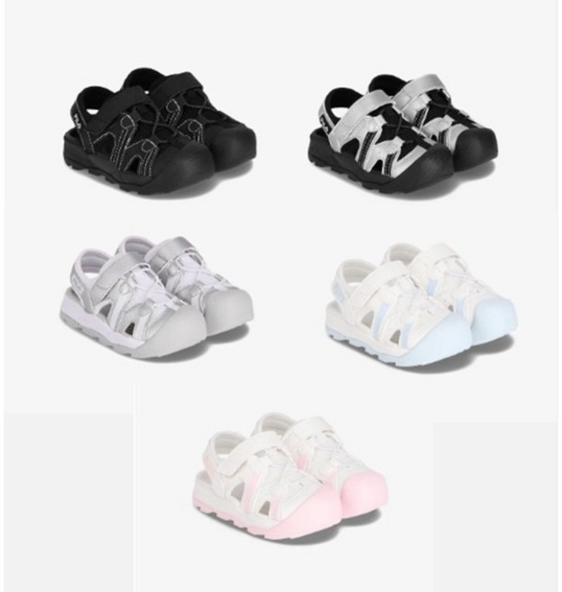 FILA KIDS 미끄럼 방지 아웃솔로 가벼운 산행 같은 야외 활동에서도 안정적인 보행 리틀크릭샌들 FK262SD01X0008