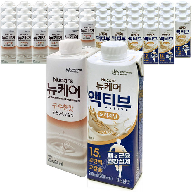 뉴케어 구수한맛 + 액티브 균형영양식, 48개, 200ml