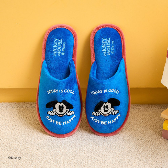 [MODERN HOUSE 중계점] 디즈니) 미키마우스 원포인트 슬리퍼 블루 BD0225019