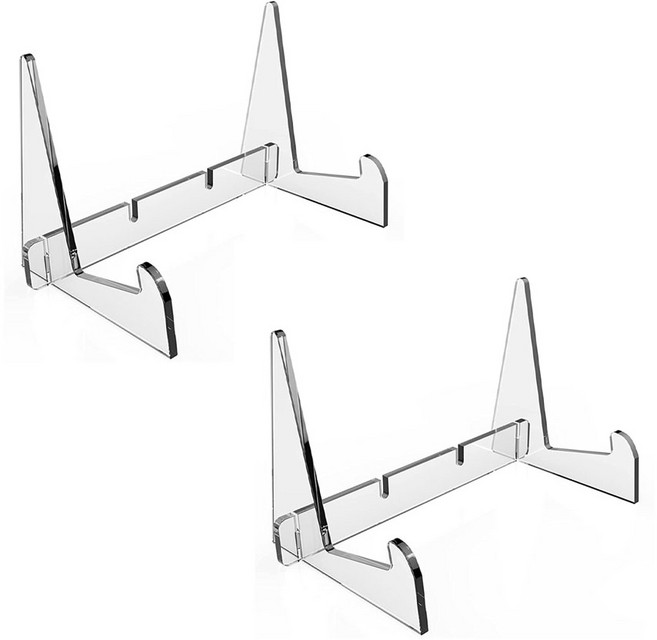 도림 조절형 멀티 아크릴 거치대 스탠드, 2개, 투명