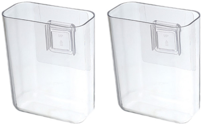 비꼬모드 무타공 투명 수납함 소형 소형, 2개