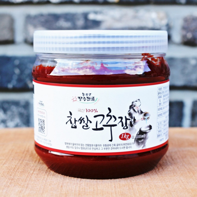 회룡포장수진품 고부의 손맛이 담긴 전통 찹쌀고추장 1kg (찹쌀/고춧가루/자가생산), 1개