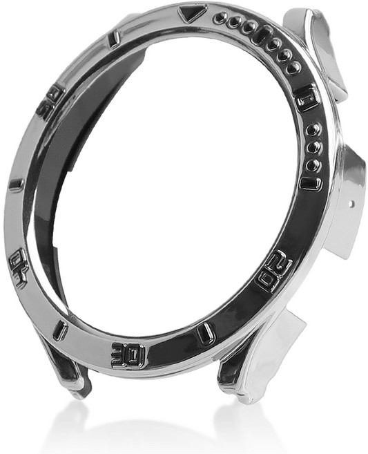 더조은셀러 갤럭시워치5 호환 메탈 풀커버 베젤 케이스 메탈릭, 실버