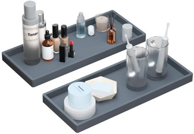 생활해랑 다용도 사각 실리콘 트레이 1+1, 그레이