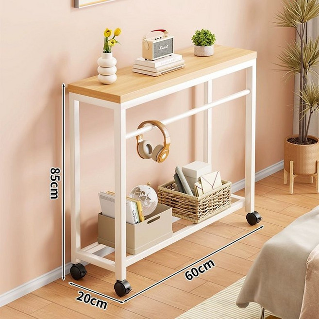 틈새 테이블 침대뒤, 화이트 60x20x85