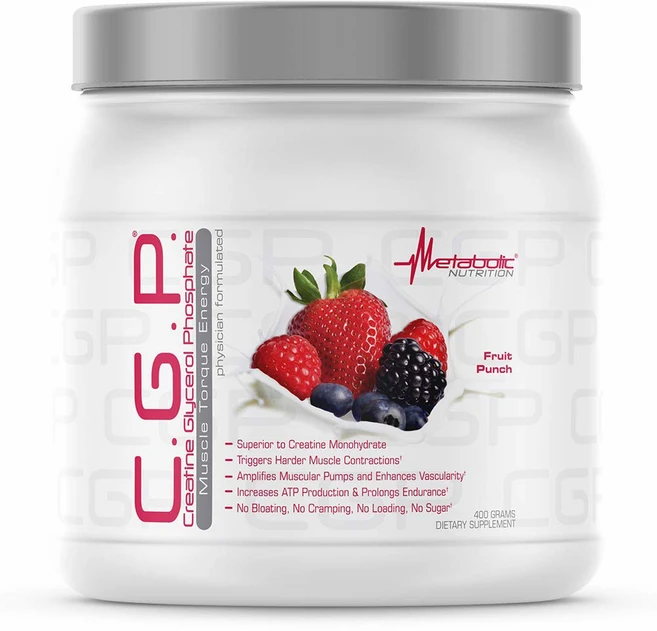 운동능력 향상 대사 영양 CGP 크레아틴 글리세롤 인산염 100 미세화 파우더 운동 전 중 후 무맛 400그, Fruit Punch, 400g, 1개 - 쿠팡