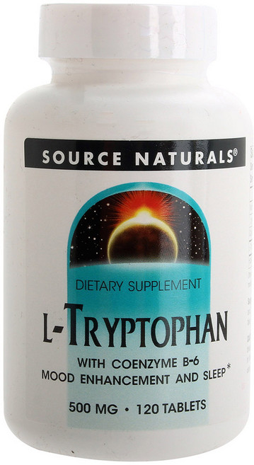 SOURCE NATURALS 左旋色胺酸&維生素B6錠 500mg, 120顆, 1罐