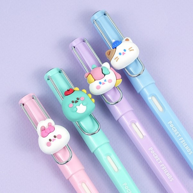 핑크풋 쪼꼬미 피규어 만년연필 HB 무한펜 세트, 단품, 상세페이지 참조
