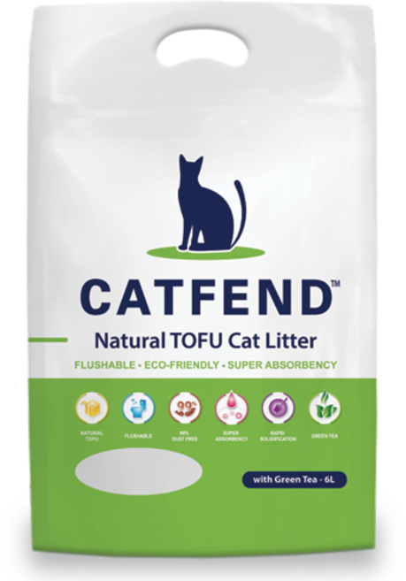캣펜드 친환경 고양이 두부모래 녹차 6L, 1개