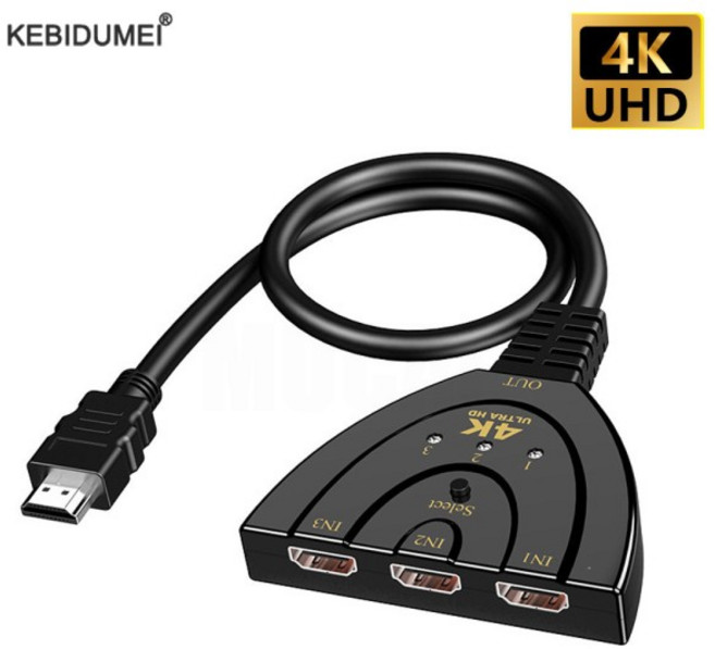 HDMI 호환 스위치 KVM 분배기 4K 3D 입력 1 미니 포트 비디오 허브 1080P DVD Xbox, 1.3 In 1 1080P, 1개