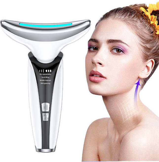 DFMEI 美頸儀 臉部彩光提拉緊緻導入儀, 1個, K318美頸儀-白色:如圖