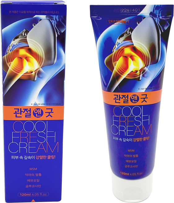 관절앤굿 MSM 악마의발톱 에뮤오일 글루코사민 함유 시원한 크림, 1개