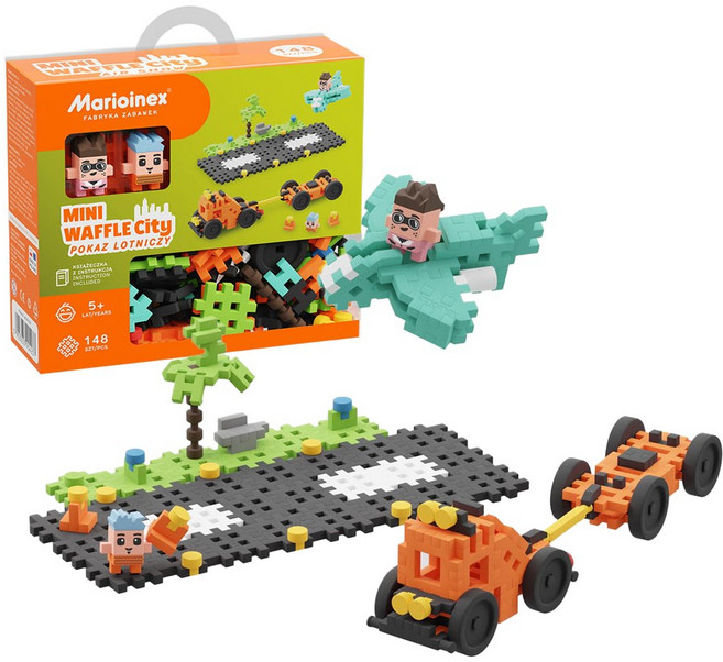 마리오넥스 미니와플 소프트 블록 퍼즐, 에어 쇼 148pcs, 1개