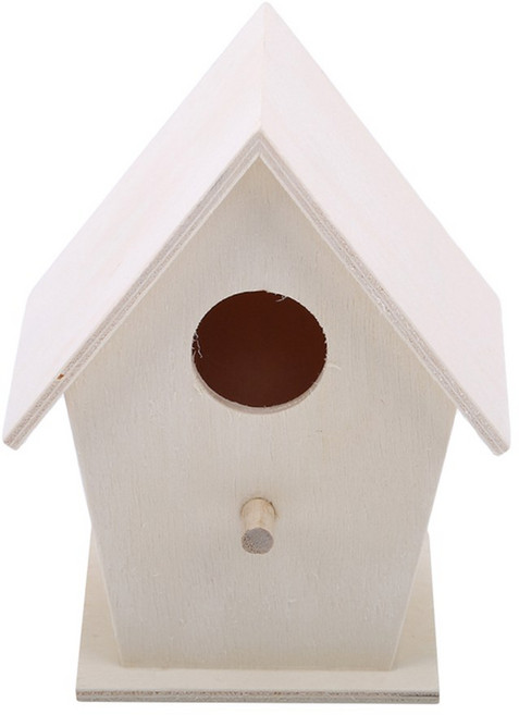 앵무새장 새집 캐리어 새 둥지 정원 나무 새장 야외 걸이식 상자 마당 장식 애완 동물 액세서리, Circle, 1개