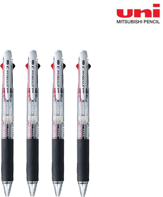 제트스트림 3색 볼펜 0.38mm, T, 4개