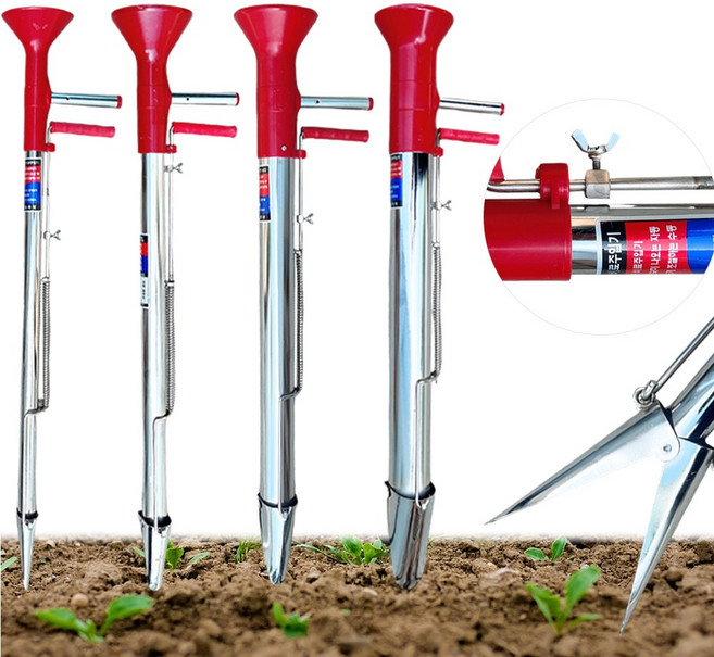 메이툴 씨앗 모종 한손 파종기 이식기 심는 기계 콩 감자 고추 깨 비료주입기 소, 1.한국농자재 파종기(소), 1개