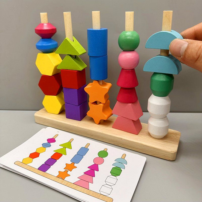 치매예방 교구 도형 퍼즐 노인 활동 색깔 게임 놀이, 멀티컬러, 1개