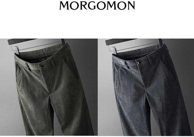 1+1 남성용 긴바지 봄 가을 남성 일자 스판 바지 코듀로이 바지 추동 캐주얼 남자 바지 CJJ