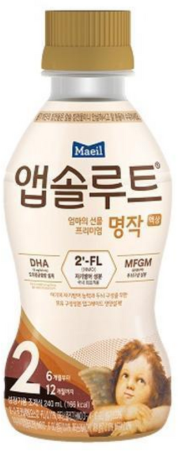 앱솔루트 NEW 명작 액상 2FL 분유 (12-월) 니플미포함, 1, 240ml