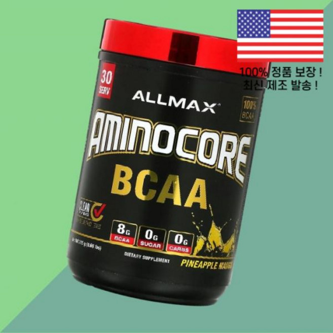 올맥스 아미노코어 BCAA 아미노산 BACC 파인사과 애플 망고 0.76파운드 345g AMINOCORE Pineapple Mango 0.76lbs, 1개