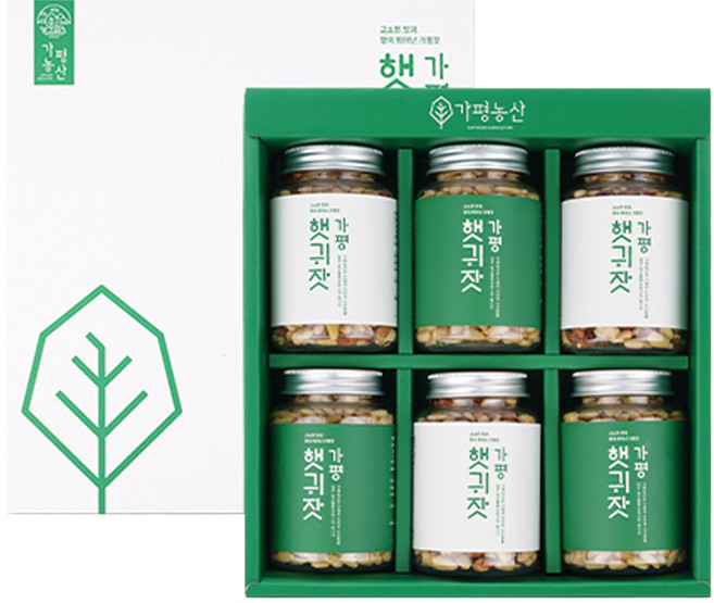 가평농산 국산잣 선물세트 140g 6개입 25년 햇잣 (백잣 황잣 선택가능), 백잣 3개입 황잣 3개입