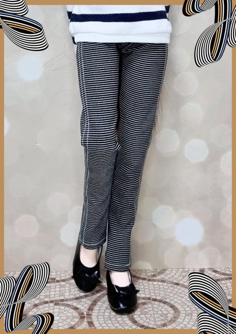 도리스돌 60cm 옷( 라인블랙 주름치마 )[마구샵]구체관절인형 bjd 인형옷 포켓돌 도리스돌60 유딩이 60cm옷 sd 관절인형, 1개