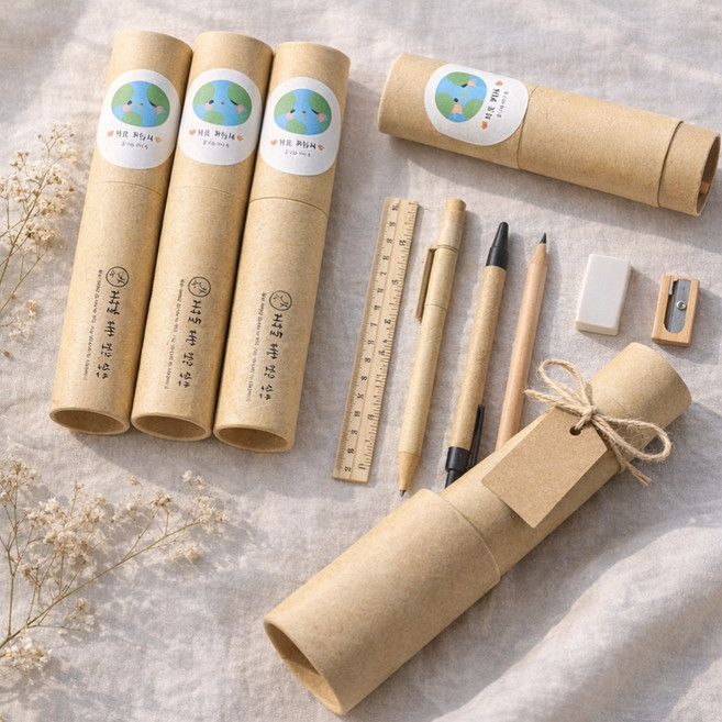 문구 제로웨이스트 선물 학용품 선물 세트 기념품, 원형종이, 1세트