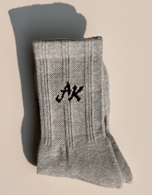 앙드레김 스포츠 쿠션 장목 양말, 그레이, 4개