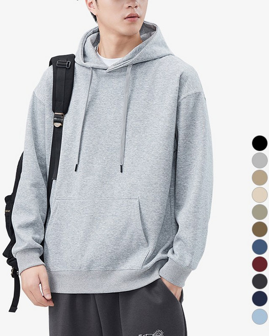 디커스텀 남녀공용 루즈핏 무지 후드티 빅사이즈 14컬러