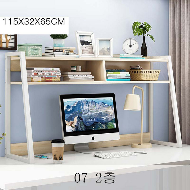뉴타임즈13 책상 받침대 다층사무용책상 평면컴퓨터책상 학생들의 학습책상 위 책꽂이수납대 XT12 A10, 07 2층