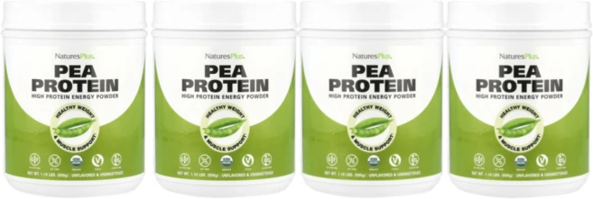 Natures Plus 단백질 PEA protein powder 식물성 1.1 파운드 비건 무설탕, 500g, 4개 - 쿠팡