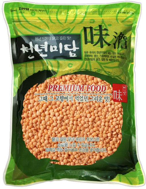 현대농산 레드 렌틸콩 렌즈콩 1kg, 1개