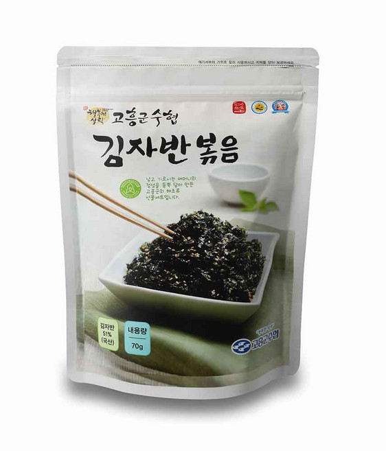 고흥군수협 김자반볶음 70g x10봉, 10개