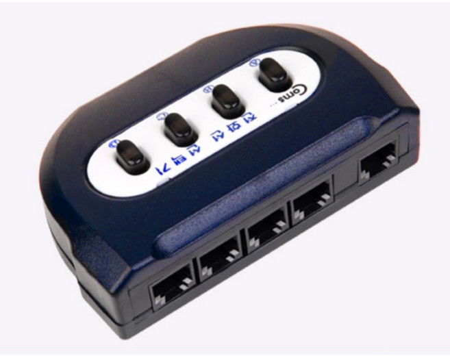 4대 동시 공유/간편한 설치 4대1 전화선 수동 선택기 / MATRIX 셀렉터 방송, 1개