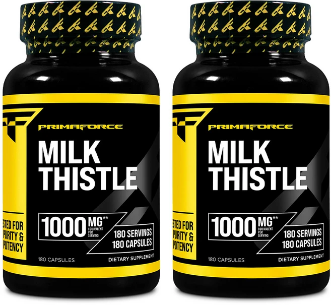 프리마포스 밀크시슬 실리마린 1000mg 180캡슐 2개 밀크씨슬 MilkThistle, 180정 - 쿠팡