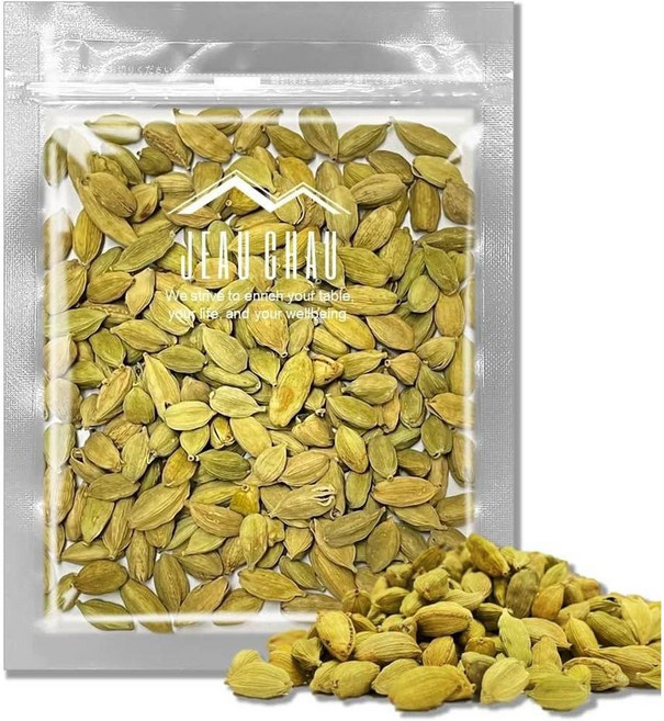 JEAU CHAU 인도산 그린 카다멈 씨앗 50g 무첨가 원형 제품, 사이즈, 1개