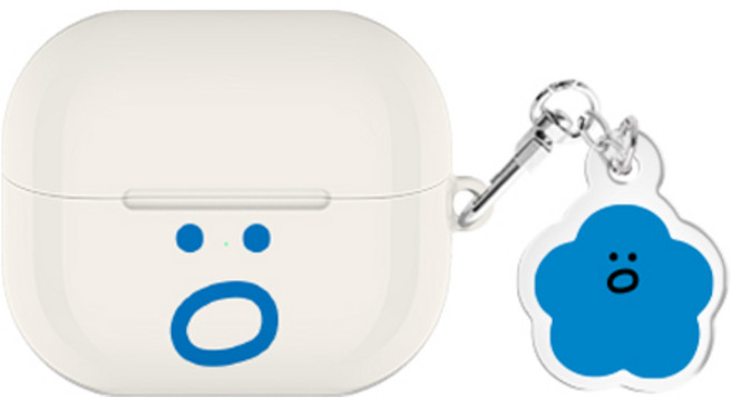 빅 와글와글 버즈라이브/버즈3/버즈3프로 하드 케이스 +아크릴 키링 세트, 블루, 버즈3/버즈3프로(공용)