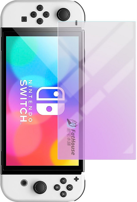 Nintendo Switch OLED, 1個, SWITCH OLED 紫光護眼鋼化膜